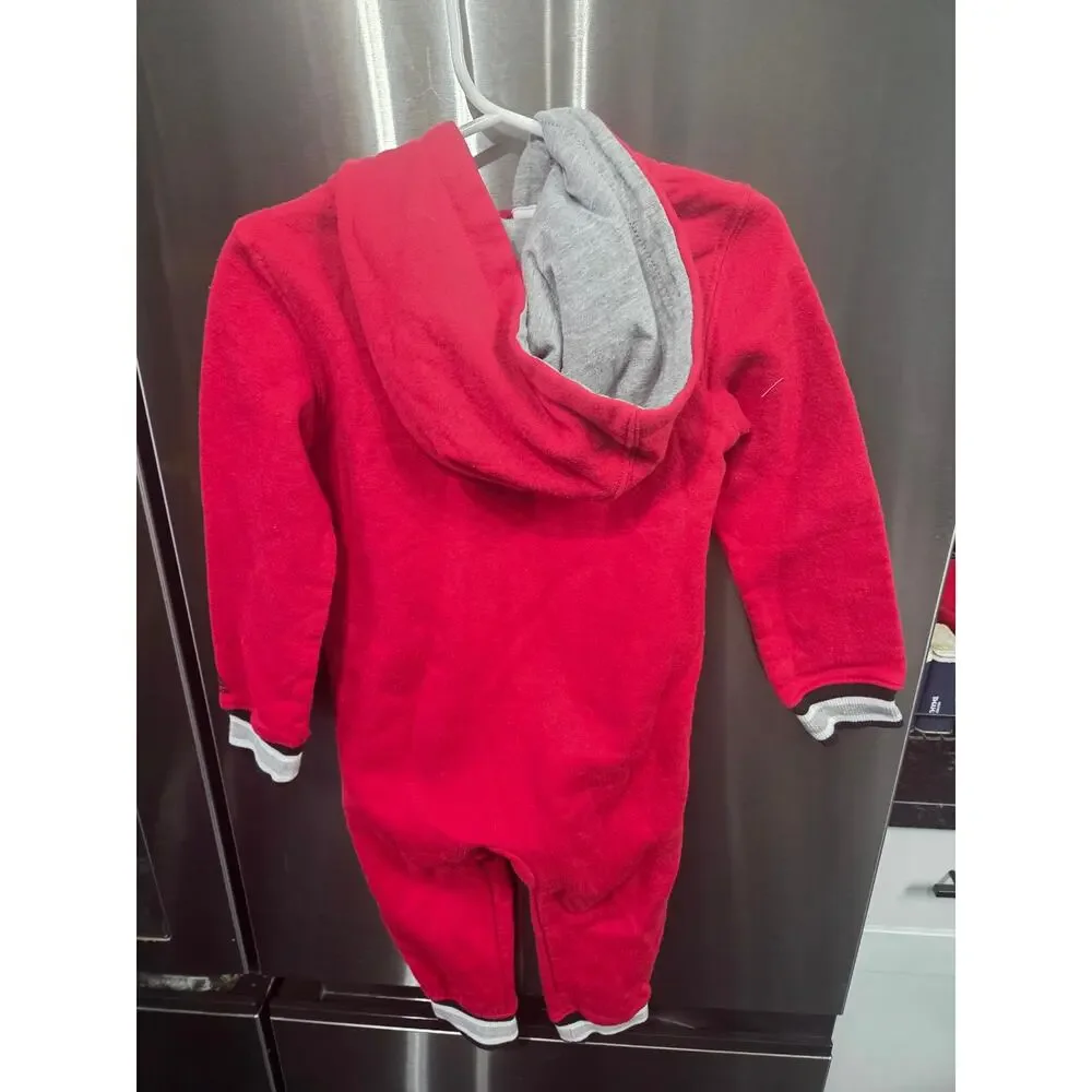 Red Hooded Jumpsuit - Reebok - 24mo